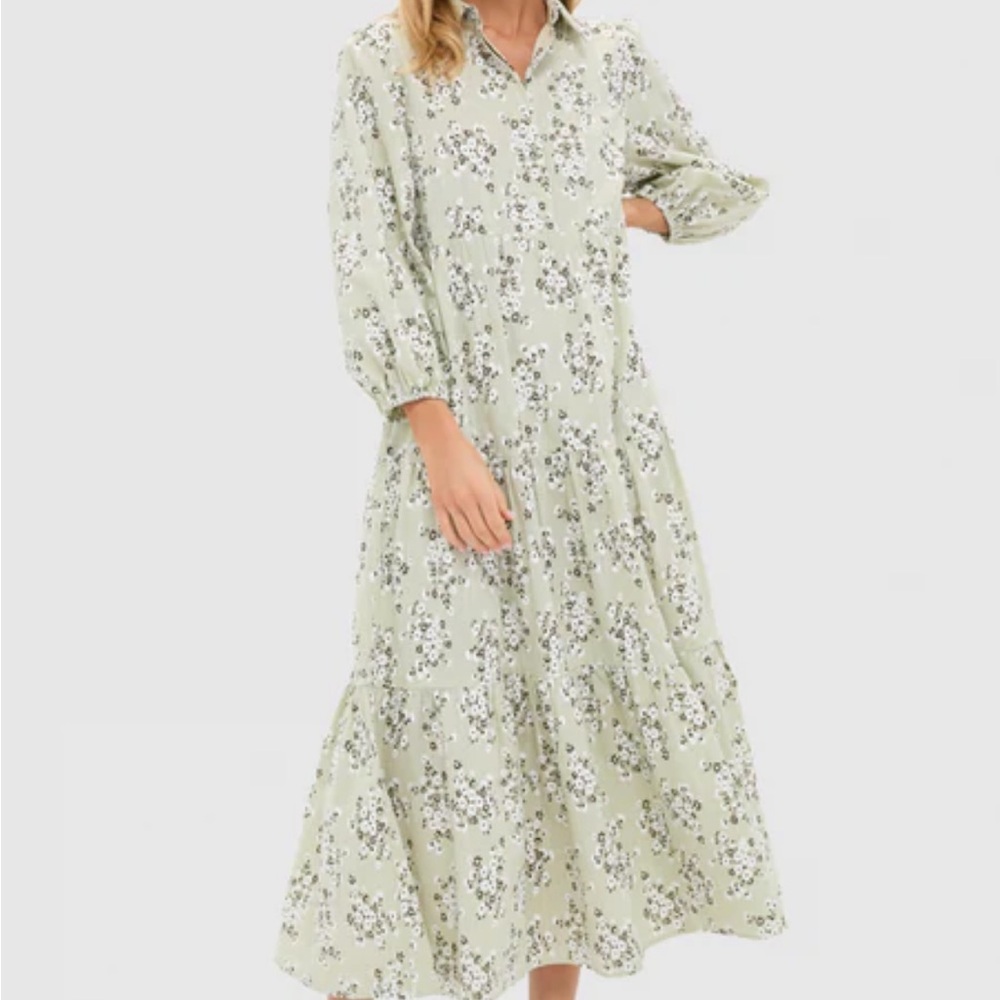 Tuckernuck Mabel Dress Green Floral